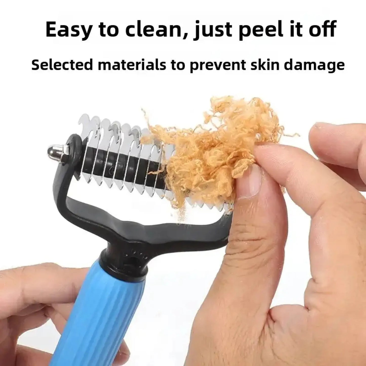 Professional Pet Grooming Tool - Universal Detangling Comb for Dogs, Double-Sided Stainless Steel Design for Effective Shedding Removal and Matted Hair Management, Essential Daily Coat Care Supplies.