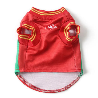 Dog Summer Jersey Costume - Lightweight Cooling Mesh Sportswear for Pets