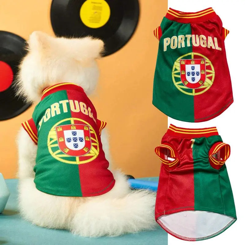 Dog Summer Jersey Costume - Lightweight Cooling Mesh Sportswear for Pets