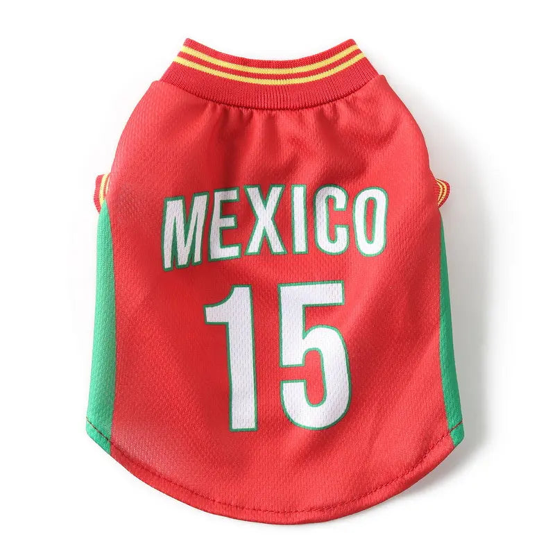 Dog Summer Jersey Costume - Lightweight Cooling Mesh Sportswear for Pets