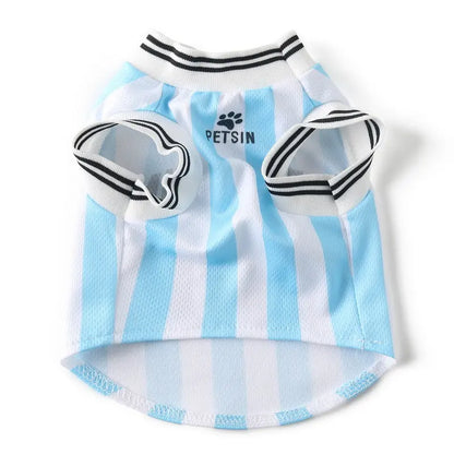 Dog Summer Jersey Costume - Lightweight Cooling Mesh Sportswear for Pets